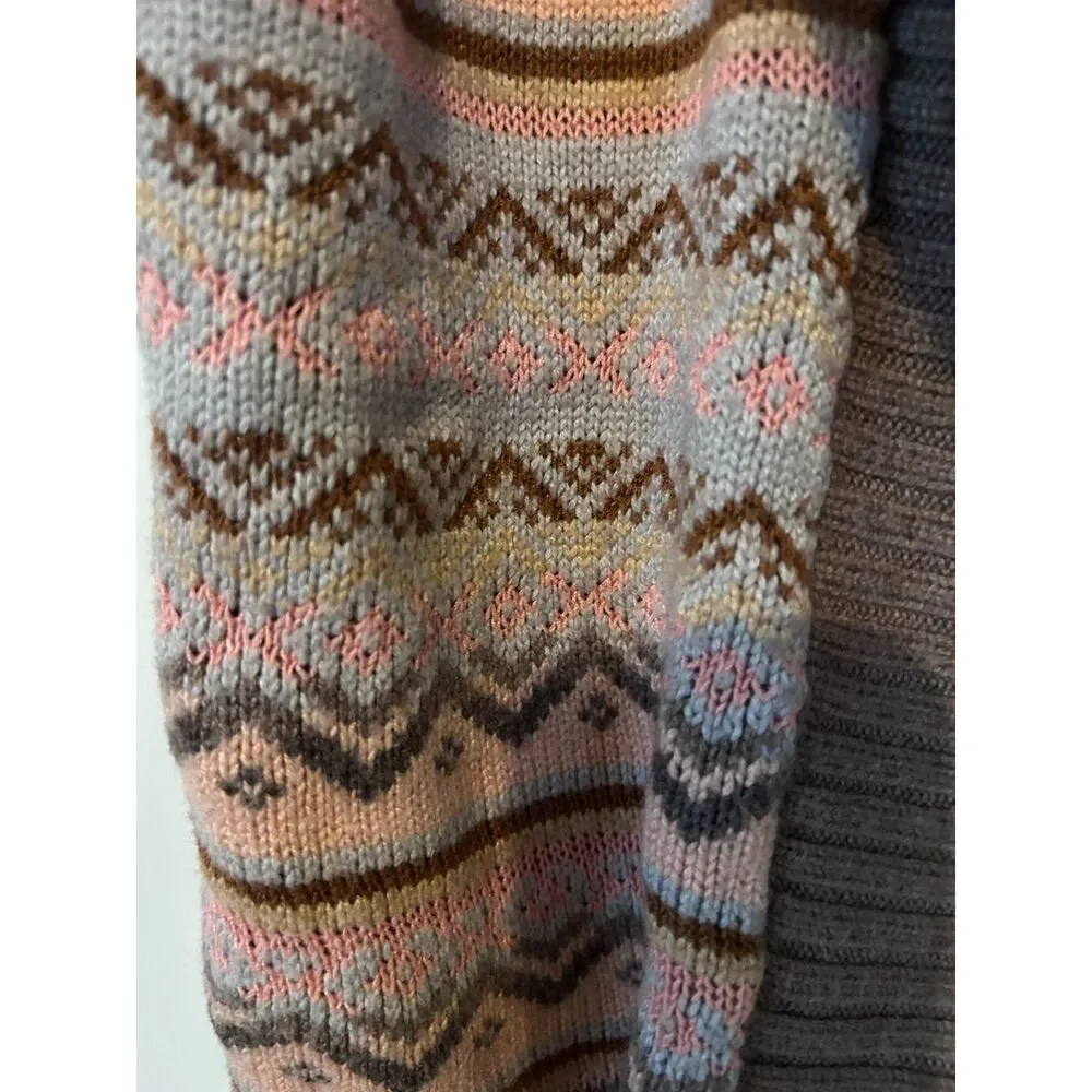 The Limited Fair Isle Short Sleeve Cardigan - Size S